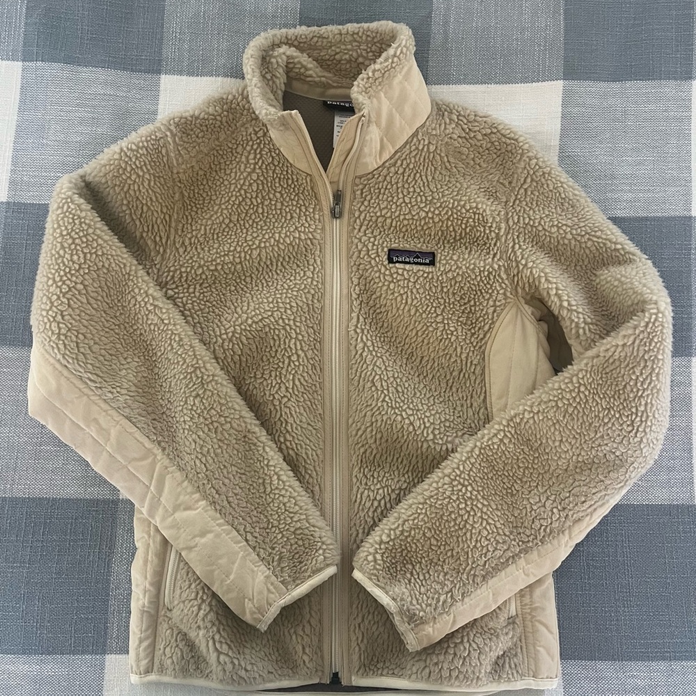 Patagonia Cream Fleece Jacket - Size S